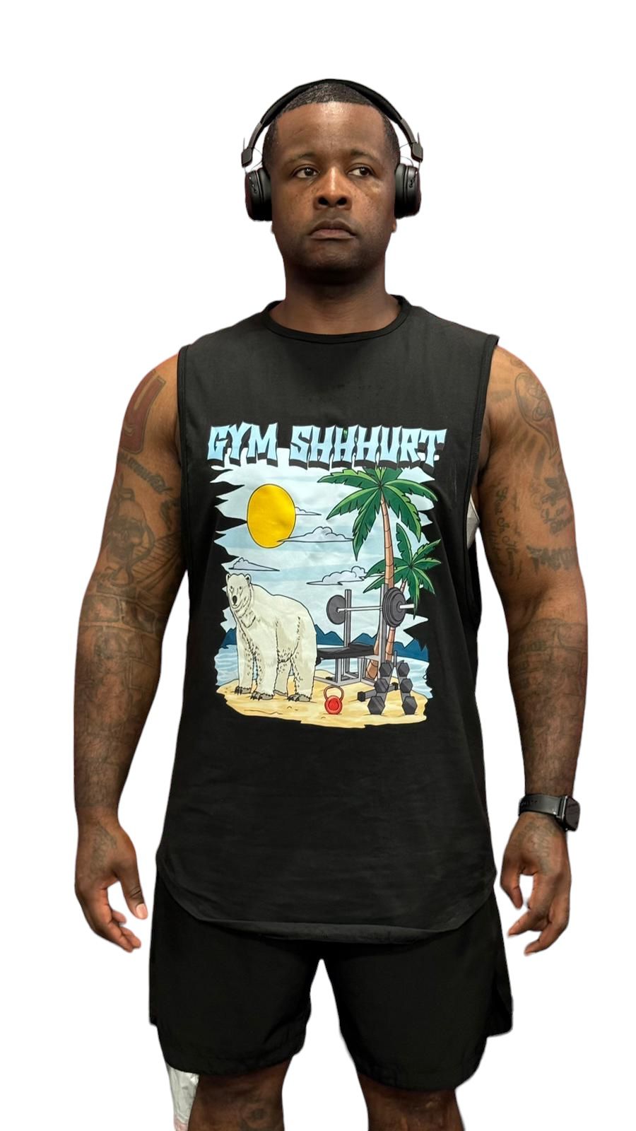 Polar Bear on a Beach cutoff